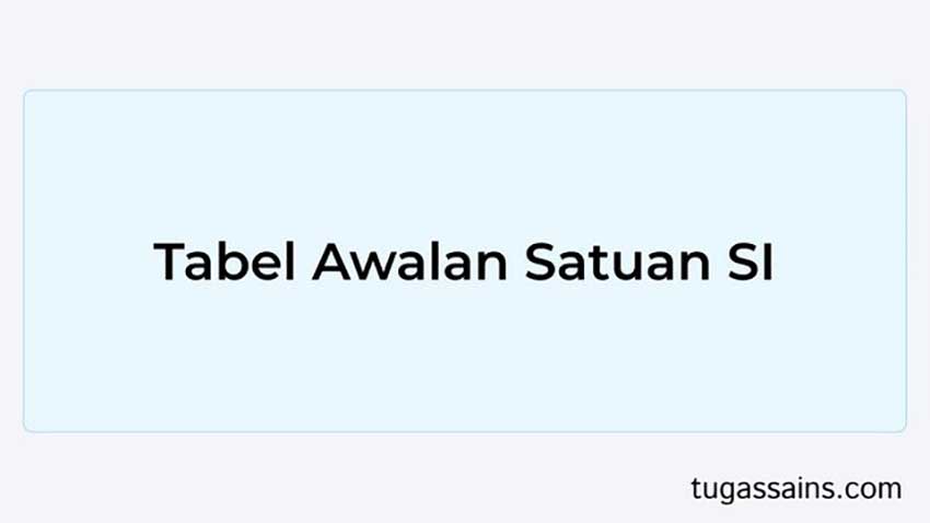 Tabel-Awalan-Satuan-SI Tabel Awalan Satuan SI