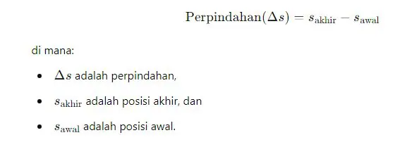 Rumus Perpindahan dalam Fisika: Konsep, Pengertian, dan Aplikasinya 1 Rumus Perpindahan