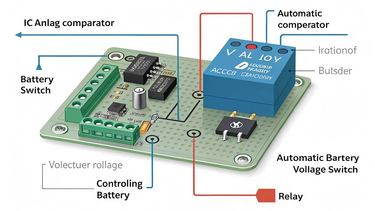 Aplikasi IC Analog Comparator pada Saklar Otomatis Tegangan Baterai