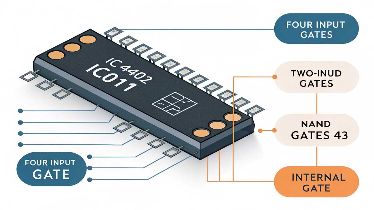 IC 4011: CMOS dengan Empat Gerbang NAND Dua Input