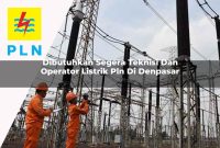 dibutuhkan segera teknisi dan operator listrik pln di denpasar 1752904750